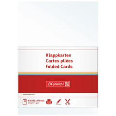 Klappkarten Universalpapier | B6, 225 g/m², perlweiß, 10 Stück