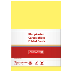 Klappkarten Universalpapier | B6, 225 g/m², gelb, 10 Stück