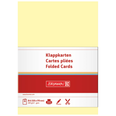 Klappkarten Universalpapier | B6, 225 g/m², hellgelb, 10 Stück