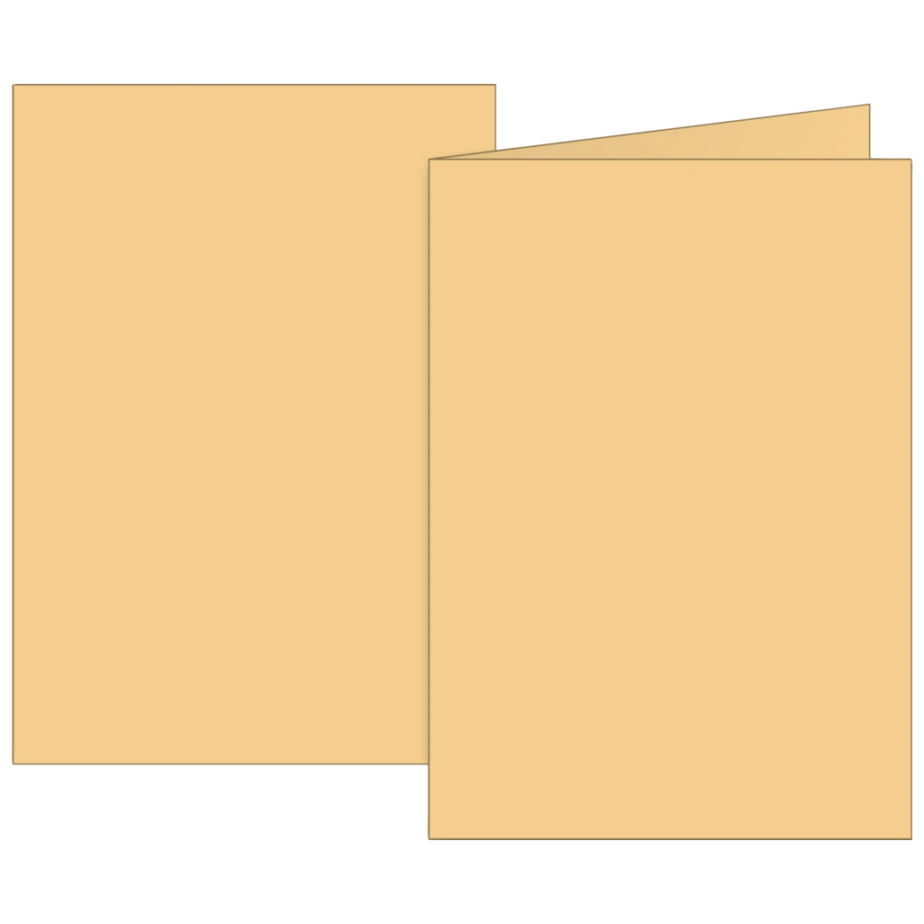 Klappkarten Universalpapier | B6, 225 g/m², honig, 10 Stück