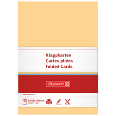 Klappkarten Universalpapier | B6, 225 g/m², honig, 10 Stück