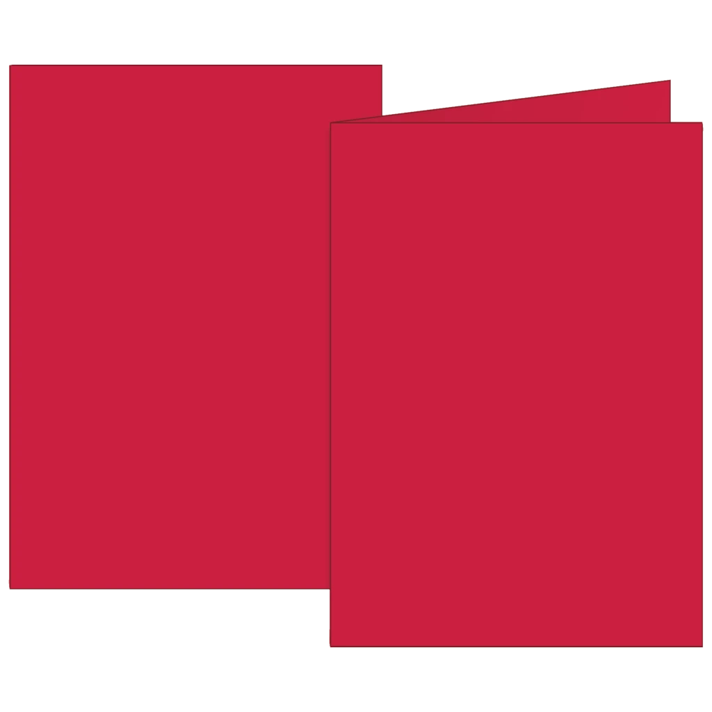 Klappkarten Universalpapier | B6, 225 g/m², mittelrot, 10 Stück