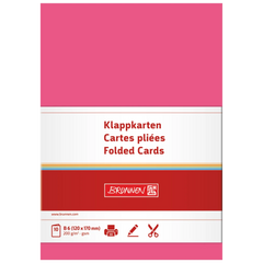 Klappkarten Universalpapier | B6, 225 g/m², fuchsia, 10 Stück