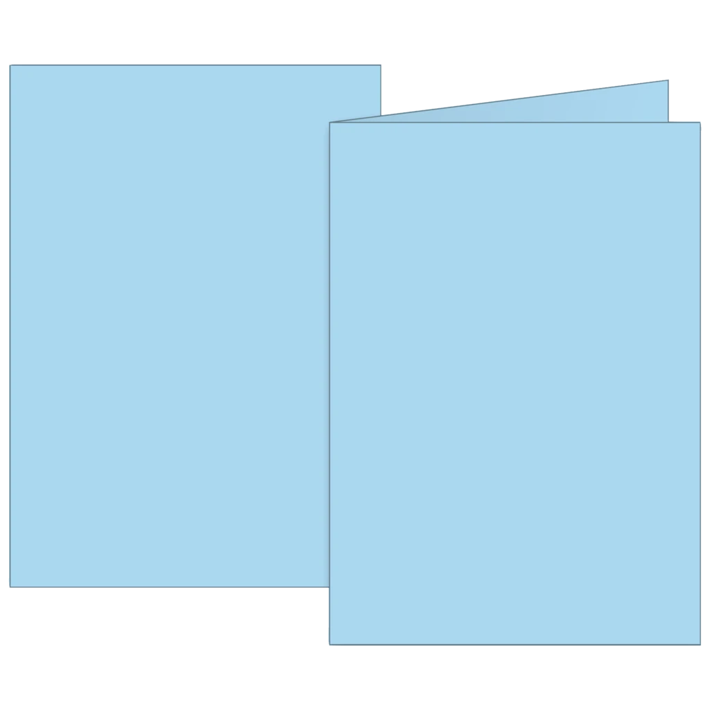 Klappkarten Universalpapier | B6, 225 g/m², hellblau, 10 Stück