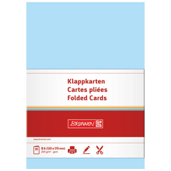 Klappkarten Universalpapier | B6, 225 g/m², hellblau, 10 Stück