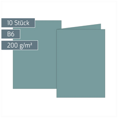 Klappkarten Universalpapier | B6, 225 g/m², petrol, 10 Stück