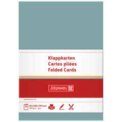 Klappkarten Universalpapier | B6, 225 g/m², petrol, 10 Stück