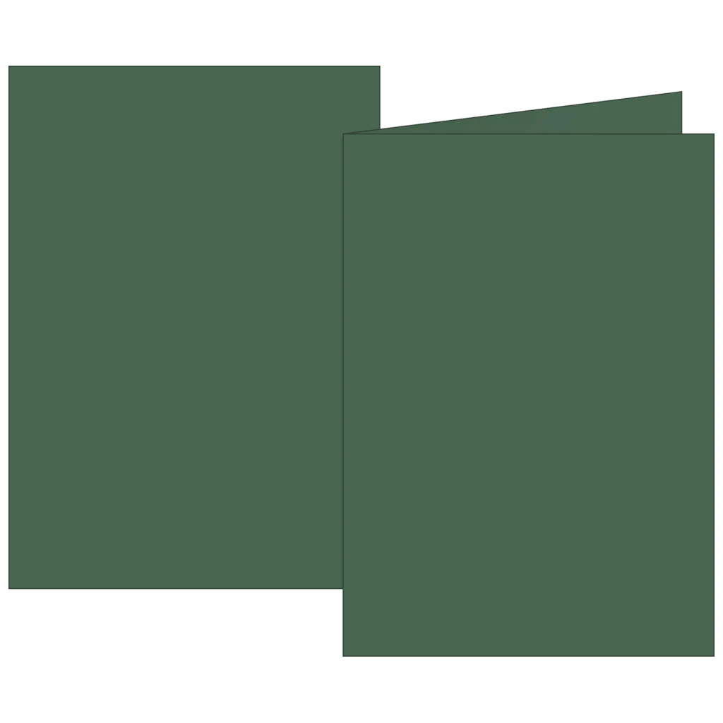 Klappkarten Universalpapier | B6, 200 g/m², moosgrün, 10 Stück