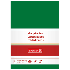Klappkarten Universalpapier | B6, 225 g/m², dunkelgrün, 10 Stück