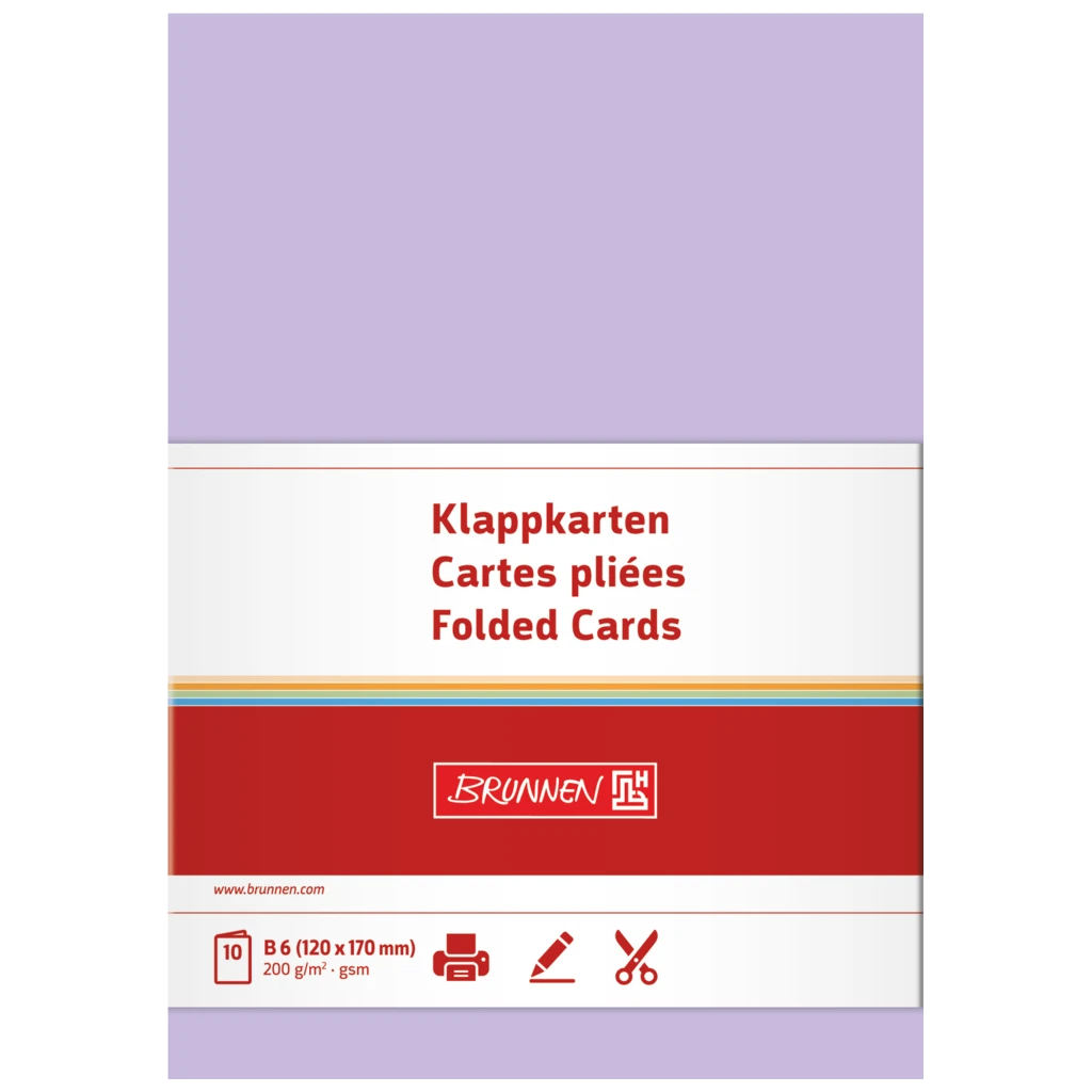 Klappkarten Universalpapier | B6, 225 g/m², flieder, 10 Stück