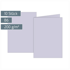 Klappkarten Universalpapier | B6, 225 g/m², lilac, 10 Stück