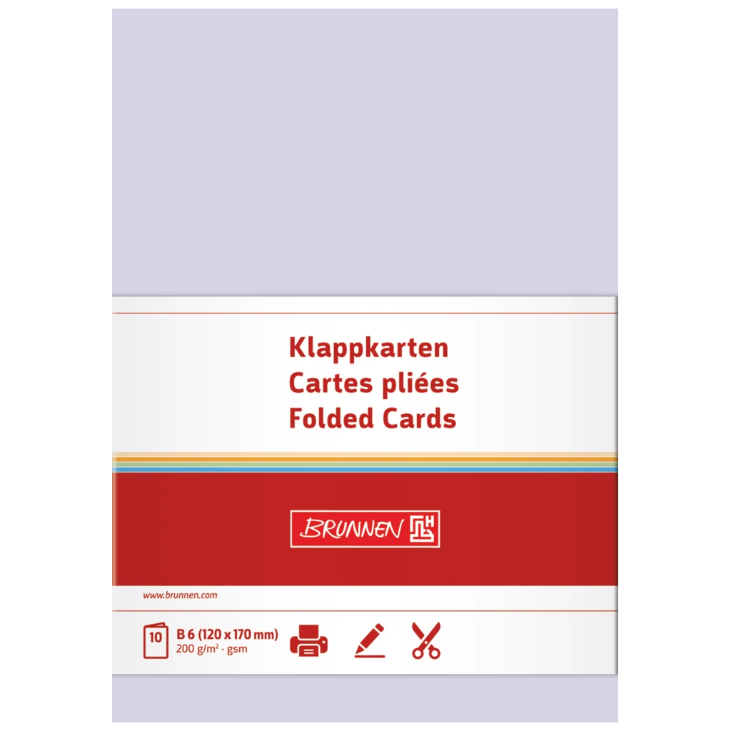 Klappkarten Universalpapier | B6, 225 g/m², lilac, 10 Stück