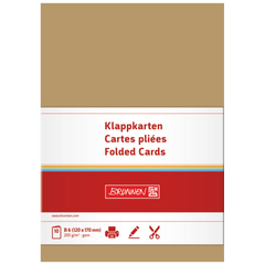 Klappkarten Universalpapier | B6, 225 g/m², sand, 10 Stück