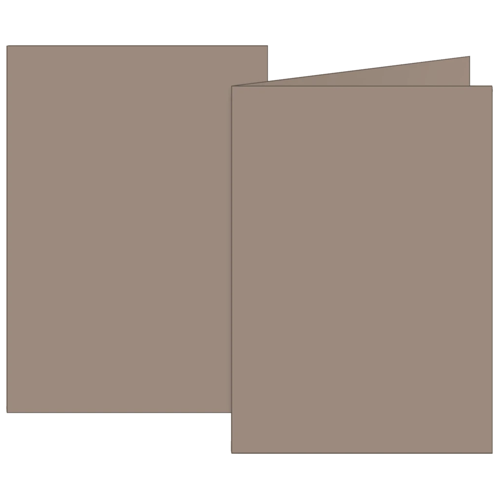 Klappkarten Universalpapier | B6, 225 g/m², taupe, 10 Stück