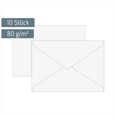 Briefumschläge Universalpapier | B6, 80 g/m², weiß, 10 Stück