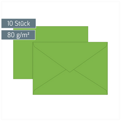 Briefumschläge Universalpapier | B6, 80 g/m², hellgrün, 10 Stück