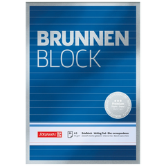 Briefblock Premium „BRUNNEN Block“ | A5, liniert, 50 Blatt, blau