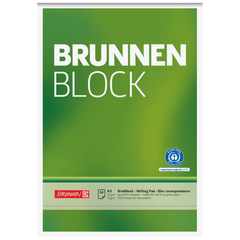 Briefblock „BRUNNEN Block“ Recycling | A5, Lineatur 6, 50 Blatt, grün