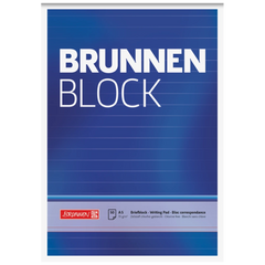 Briefblock „BRUNNEN Block“ | A5, liniert, 50 Blatt, blau