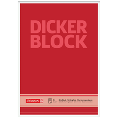 Briefblock „Dicker Block“ | A4, Lineatur 21, 100 Blatt, rot