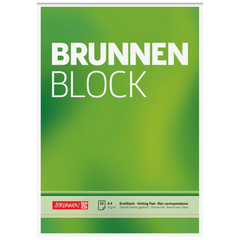 Briefblock „BRUNNEN Block“ | A4, Lineatur 20, 50 Blatt, grün