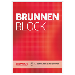 Briefblock „BRUNNEN Block“ | A4, Lineatur 22, 50 Blatt, rot