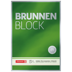 Briefblock Premium „BRUNNEN Block“ | A4, Lineatur 20, 50 Blatt, grün
