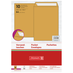 Versandtaschen | 250×353 mm, B4, 110 g/m², braun, 10 Stück