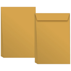 Versandtaschen mit Faltboden | 250×353 mm, B4, 130 g/m², braun, 5 Stück