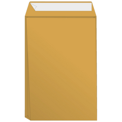 Versandtaschen mit Faltboden | 250×353 mm, B4, 130 g/m², braun, 5 Stück