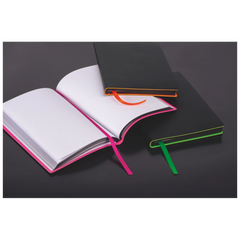Notizbuch Premium Flexibook „Neon“ | A5, punktiert, neongrün/schwarz