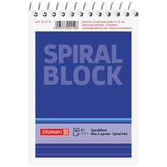 Spiralnotizblock | A7, liniert, 50 Blatt, blau