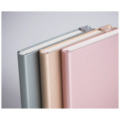 Notizbuch Kompagnon Metallic | A6, punktiert, Gummizugverschluss, roségold