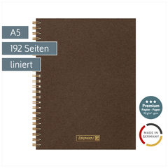Notizbuch Premium Wire | A5, liniert, chocolate