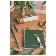 Notizbuch Premium Wire | A5, kariert, forest green