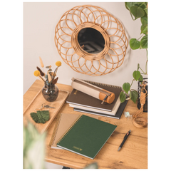 Notizbuch Premium Wire | A5, kariert, forest green