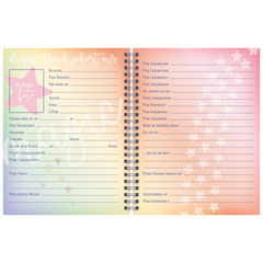 Freundebuch Magic Rainbow | 16×21 cm, 80 Seiten, rosa
