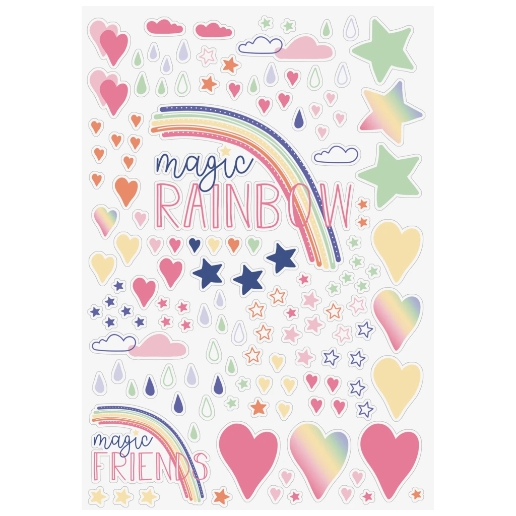 Freundebuch Magic Rainbow | 16×21 cm, 80 Seiten, rosa