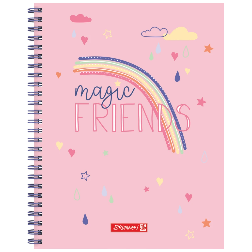 Freundebuch Magic Rainbow | 16×21 cm, 80 Seiten, rosa