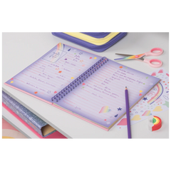Freundebuch Magic Rainbow | 16×21 cm, 80 Seiten, rosa