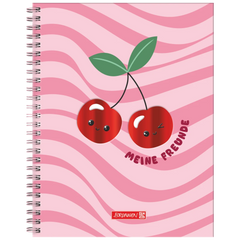 Freundebuch Fruity Love | 16×21 cm, 80 Seiten, rosa/rot