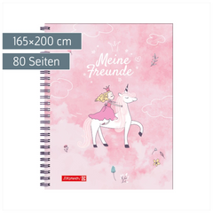 Freundebuch Unicorn Princess | 16×21 cm, 80 Seiten, rosa