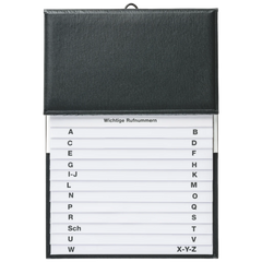 Telefon-Schuppenregister | 145×98 mm, schwarz
