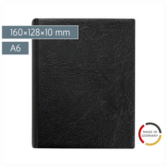 Taschen-Ringbuch | A6, 4-Ring-Kipphebel-Mechanik, Füllhöhe: 10 mm, schwarz