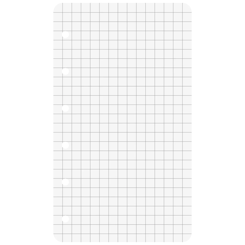 Ringbucheinlagen | A7, 5 mm kariert, weiß, 50 Blatt