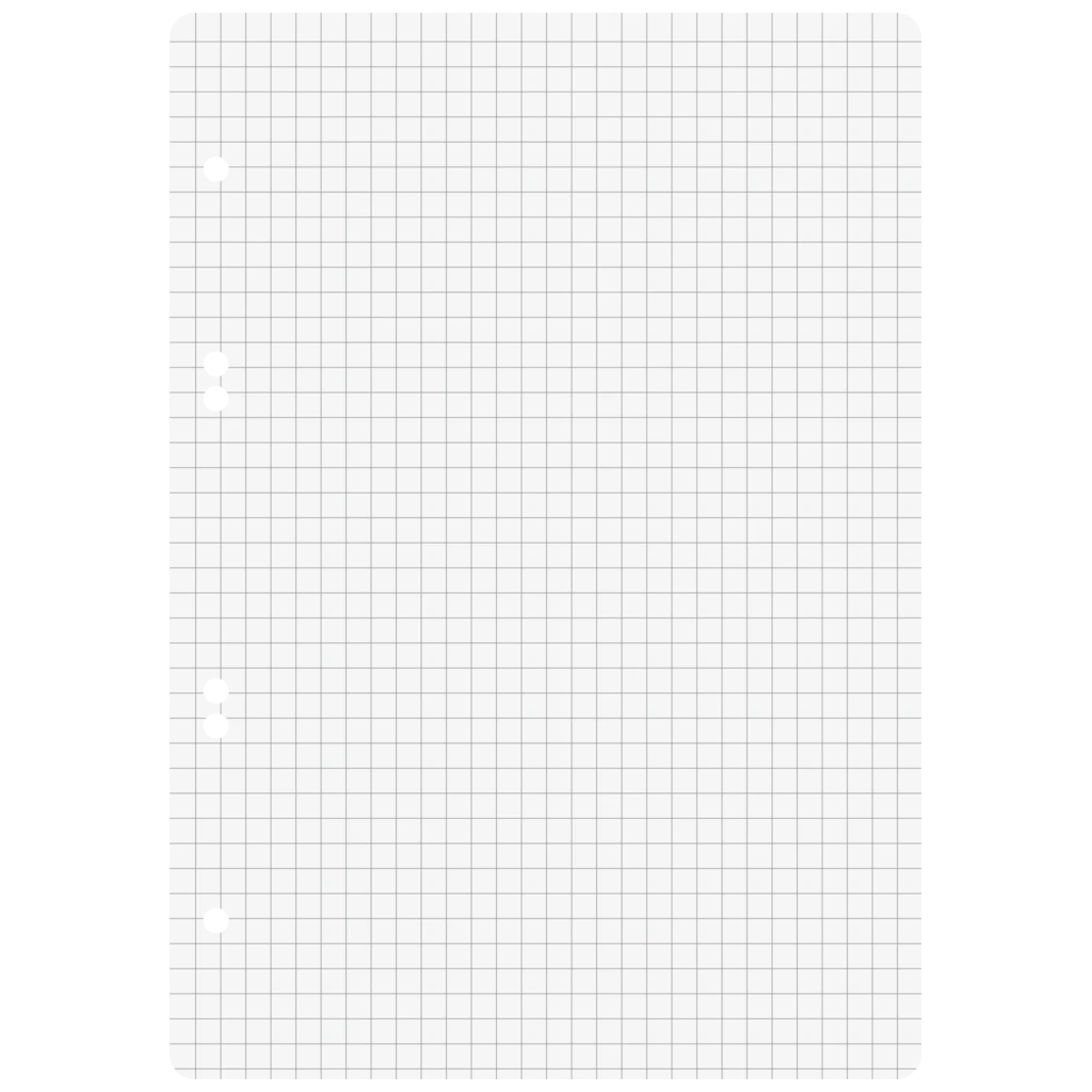 Ringbucheinlagen | A5, 5 mm kariert, weiß, 100 Blatt