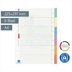 Ringbuchregister Recycling | A4, 6 Blatt