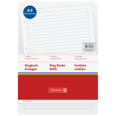 Ringbucheinlagen | A4, liniert mit Rahmen, weiß, 50 Blatt