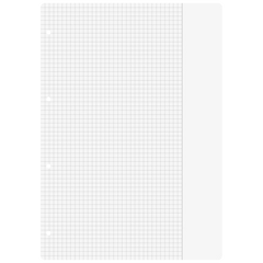 Ringbucheinlagen | A4, 5 mm kariert mit Rand, weiß, 50 Blatt