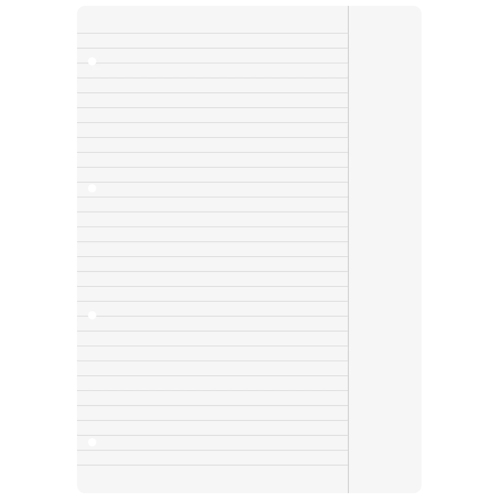 Ringbucheinlagen | A4, liniert mit Rand, weiß, 100 Blatt